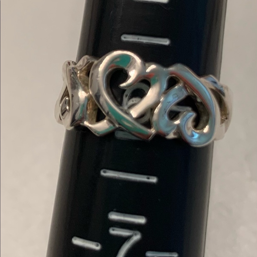 Authentic Tiffany’s Picasso triple loving heart silver ring.